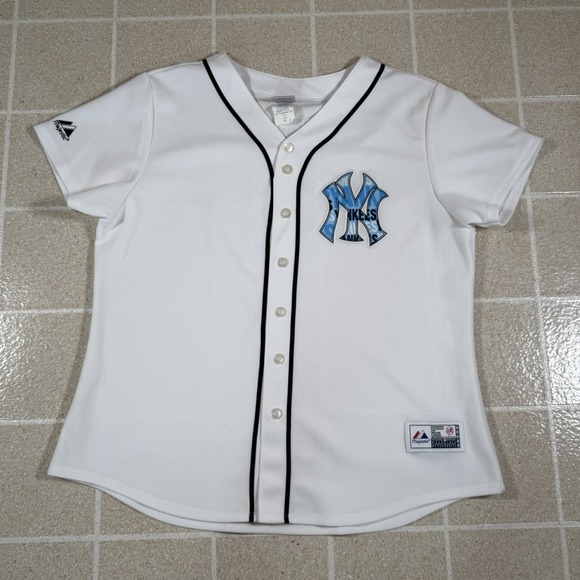 Majestic Tops - Vintage Majestic Women's Derek Jeter New York Yankees Camo Lettering Jersey XL